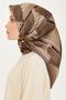 Silk Scarf 2025 Winter - 9218-35 Dark Brown Twill - 3