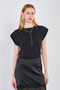Women's padded sleeveless blouse - black - 4