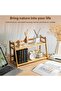 2-Tier Bamboo Shelf, Desktop Organizer, Kitchen Countertop Storage & Bathroom Shelf Organizer Rack - 8