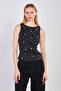 Women's Studded Sleeveless Bodysuit - Black - 2