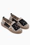 Rosie Black Bohemian Knitted Patterned Espadrille Loafer Women's Shoes - 5