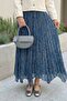 Ethnic Pattern Kraş Blue Skirt - 3