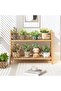 2-Tier Bamboo Shelf, Desktop Organizer, Kitchen Countertop Storage & Bathroom Shelf Organizer Rack - 3
