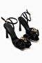 Ronny Black Bow Women's Heeled Shoes - 3