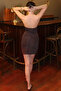 Diving fabric mini dress with neck accessory - 6