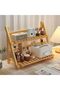 2-Tier Bamboo Shelf, Desktop Organizer, Kitchen Countertop Storage & Bathroom Shelf Organizer Rack L - 2