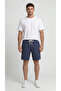 Men's Navy Blue Cotton Shorts Muslin Textured Lightweight Breathable Daily Use