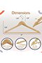 Wood Coat Hangers, Non-Slip Cloth Hangers with Notches & 360° Swivel Hook (16 Pack) - 3