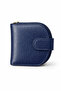Women's Black Zippered Mini Wallet with Card Holder and Coin Compartment, Stylish Design