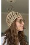 Macrame Hair Band Glittery Handmade Bandana Bohemian Hair Accessory Summer Knitted Stretchy Women's Hair Band - 3