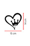 Heart Crown Sticker - Heart Auto Sticker - Car Motor Helmet Sticker 15X14Cm - 3