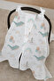 100% Cotton Muslin Stroller Cover |   Soft and Breathable Fabric - Whale's Dreams - 2