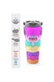 Ice Cream Patterned Thermos with Straw and Direct Drinking Steel Thermos 900 ml 38741