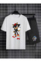 Sonic the Hedgehog Printed 100% Cotton Crewneck Children's T-Shirt-Shorts Two-Piece Set