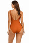Women's Tile-Printed One-Piece Swimsuit with Chest Detail - 2