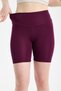 Women's High Waist Gathering Biker Leggings Above Knee Sports Casual Shorts Leggings No-Show Shorts - 5