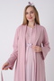 Lace Detailed Maternity Dressing Gown and Nightgown Set - Cotton Maternity and Breastfeeding Set - 4