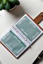 Transparent Card Holder 20 Compartments Genuine Leather Small Card Holder Business Card Holder 9.5 X 7 cm - 4