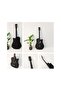Glossy Guitar 38 Inch Combo With Bag, Capo, Picks, Pick Guard, Pick Holder And Strap (Black) - 3