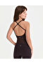 Brown Women's Ecovero ™ Viscose Chest Cup Cross-Back Strap Tank Top - 4