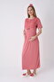 Lace Detailed Maternity Dressing Gown and Nightgown Set - Cotton Maternity and Breastfeeding Set - 6