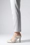 Mari Real Leather Women's Heeled Shoes Beige - 4
