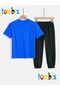 Yandan Ninja Printed T-Shirt and Sweatpants (Sweatpants with Pockets) Children's Top and Bottom Set - 2
