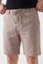 Men's Elastic Waist Tie-Up 4-Pocket Outdoor Pants Shorts - 3