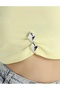 Yellow Lycra Interlock Women's Crop Blouse - 3