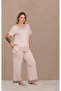 Short Sleeve Lace Plus Size Women's Pajama Set - 2
