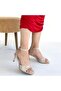Lenya Beige Patent Leather Heeled Shoes - 4