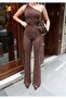 Leopard Pattern Viscose Fabric Trousers - 7