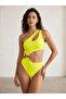 Women's Swimsuit One Shoulder Ring Detailed Swimsuit - 4