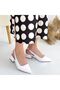 Morji White Skin Heeled Shoes - 4
