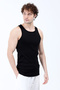 Men's Halter Neck Basic Sports Athlete Tank Top Black - 26Y 1008 - 2