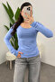 Women's Baby Blue Princess Collar Blouse - 4