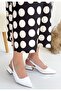 Morji White Skin Heeled Shoes - 3