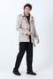 Men's Buttoned Belt Detailed Double Pocket Trench Coat Beige - 26Y 99506