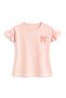 Girl's 2-Piece T-Shirt Set 8-12 Years Old Pastel Ruffle Sleeves Ribbon Detail 2 T-Shirts - 3
