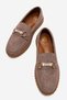 Non-Slip Women's Buckle Loafer Shoes Mink Suede - 5