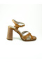 4173 Mink Leather Cross-Heeled Women's Sandals - 2