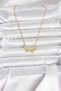 Gold Color Flower and Butterfly Shaped Women's Necklace (316L Steel) - 2
