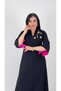 Women's Plus Size Embroidered Detailed Crepe Long Evening Dress Fuchsia - 3