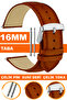 Classic Model Leather Watch Band Strap Compatible with 16mm Watches Al11Db-16Mm
