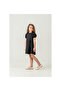 Woven Dress with Small Bow Decoration for Girls