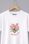 Mother's Day Special Best Mum Ever Women's T-Shirt - 100% Cotton Loose Fit Minimal Floral Print T-Shirt - 2