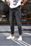 Men's Boyfriend Fit Denim Fabric Washed Smoked Jean Jeans Ke-1081 - 2