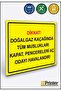 Attention! Open the Windows to Vent the Room When There Is a Natural Gas Leak! Isg Warning Sign Dekota 25X35 cm