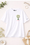 Mother's Day Special Best Mum Ever Women's T-Shirt - 100% Cotton Loose Fit Minimal Floral Print T-Shirt - 3