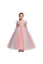 D' Daniela - Puffy Elegant Lace Tulle Party Dress - Multicolor - 3Y to 12Y